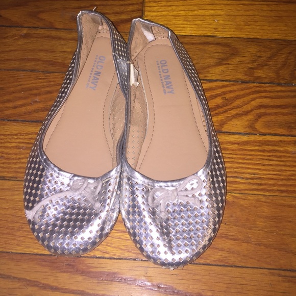 Silver girls youth flats - Picture 1 of 1