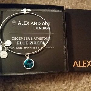 Alex and Ani silver December birthstone.