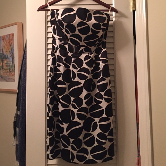Strapless black and white dress!
