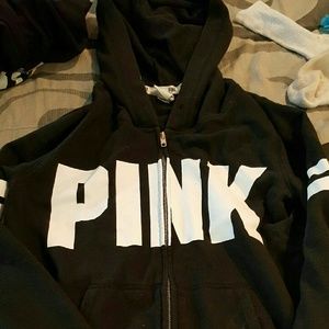 Pink black hoodie