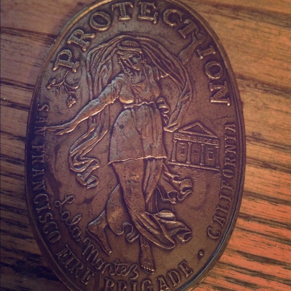 Vintage brass belt buckle
