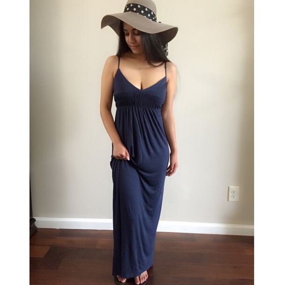Navy blue maxi dress