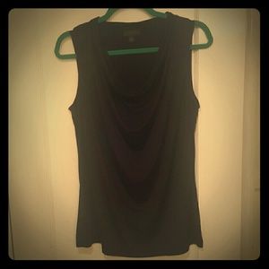 Worthington Black Cowl-Neck Sleeveless Top