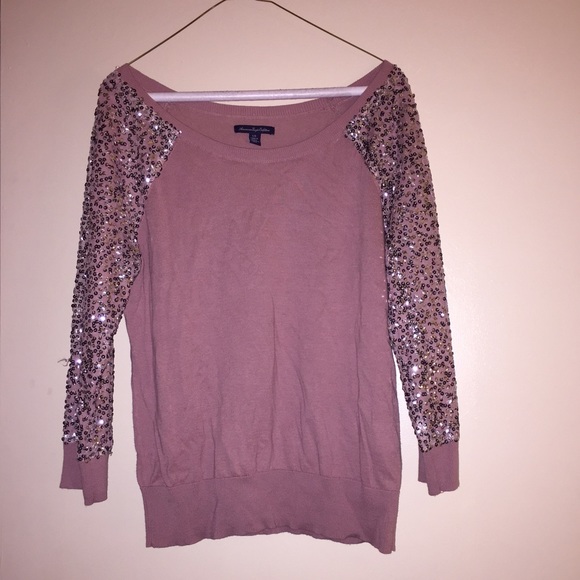 Sparkly sleeved american eagle top