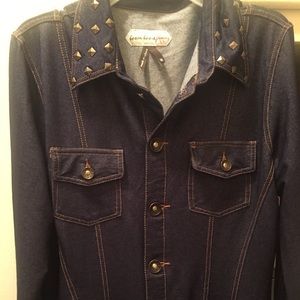 One piece denim jumpsuit