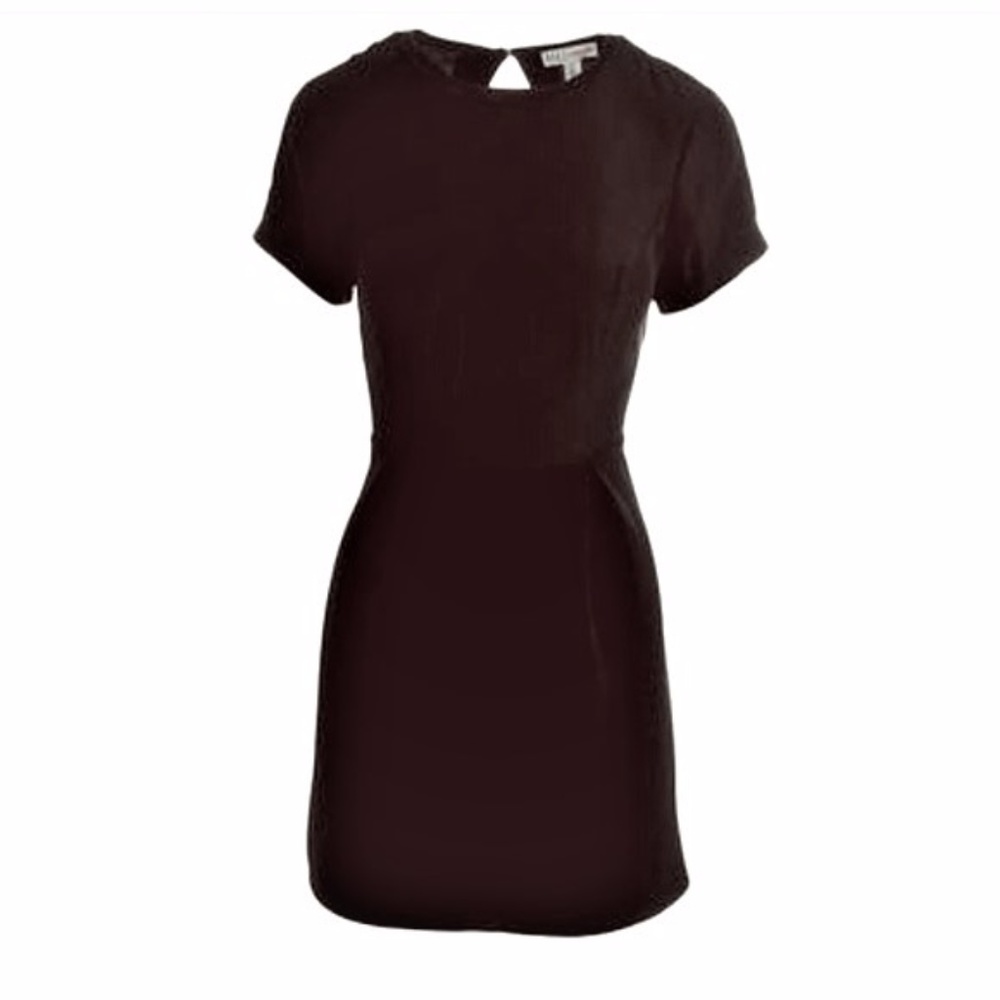 Black Open Back Exposed Zip Dress