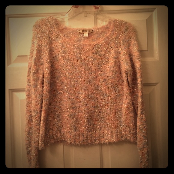 Pastel Fuzzy Crop Sweater