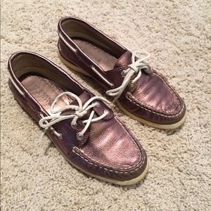 Sperry Top-Sider Metallic Bronze Boat Shoes