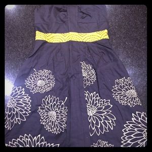 Strapless A-line dress