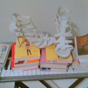 White high heels