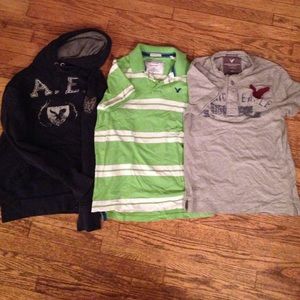 American Eagle Polo & Hoodie Bundle