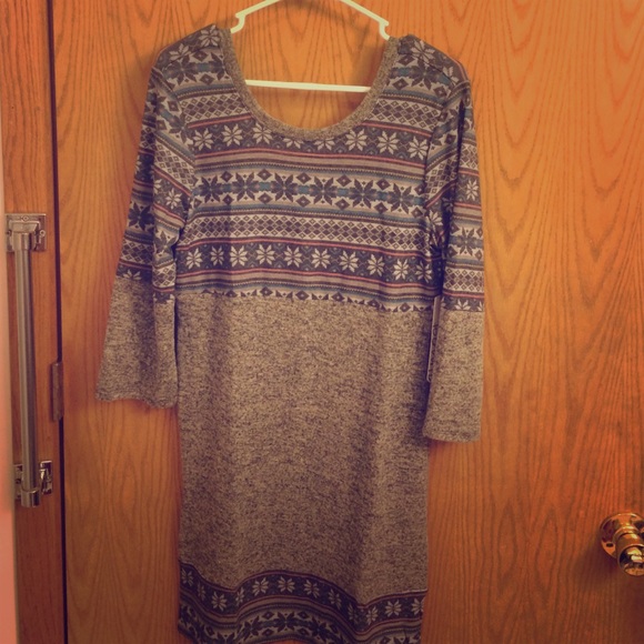 Aztec sweater dress