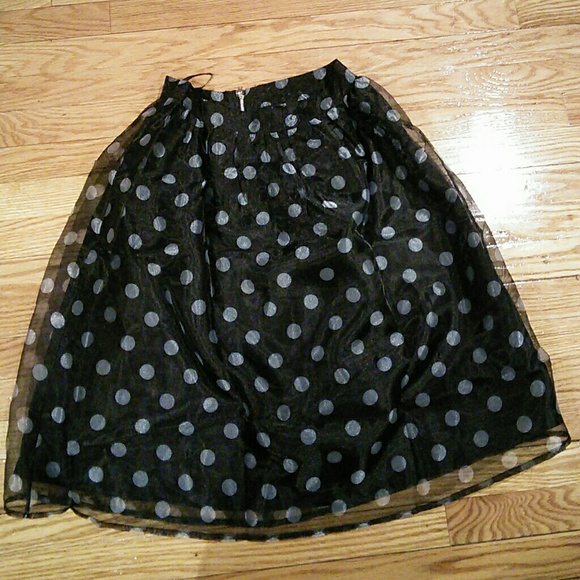 *FINAL SALE* Sheer polka dot skirt