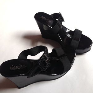 Black Comfy Wedges