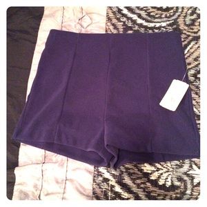 Navy Blue High Waisted Shorts F21