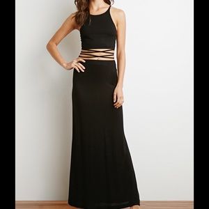 Forever21 Strappy Halter Top and Skirt Set