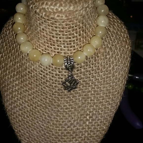 Lotus charm bracelet