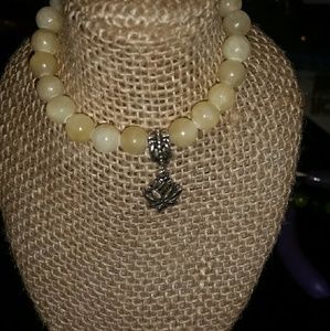 Lotus charm bracelet