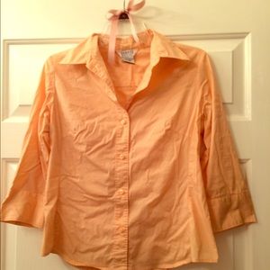 Peach Orange Button Down Dress Shirt