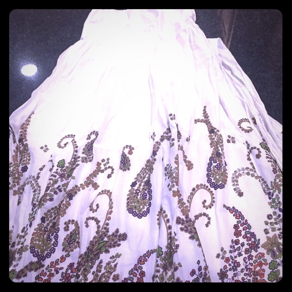 Flower Print Strapless Summer Dress