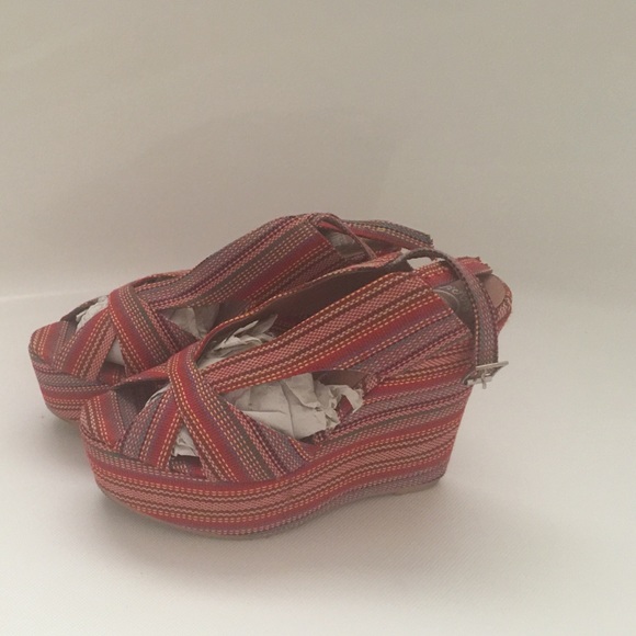 Jeffrey Campbell Mariel Red Aztec Wedges