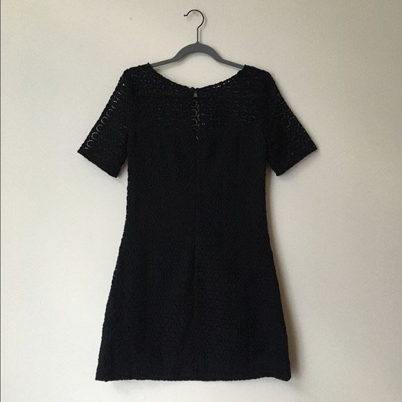 Lilly Pulitzer Black Daisy Eyelet Shift Dress
