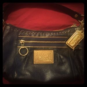 Navy blue coach purse