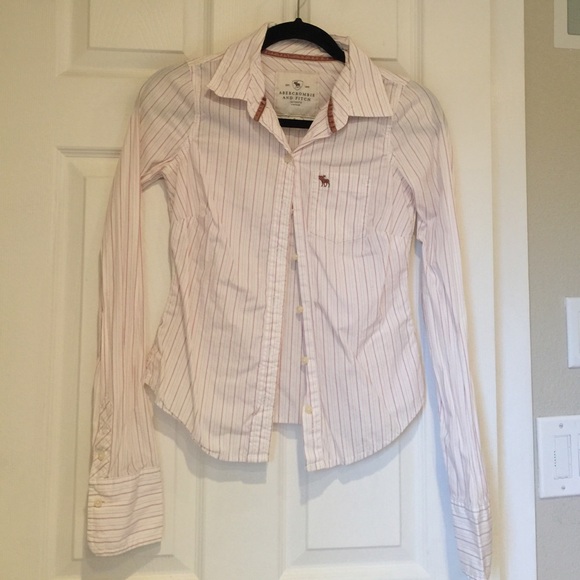Abercrombie and Fitch pink stripe shirt