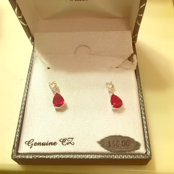Red earrings