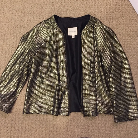 Silence and Noise Gold Sequin Jacket