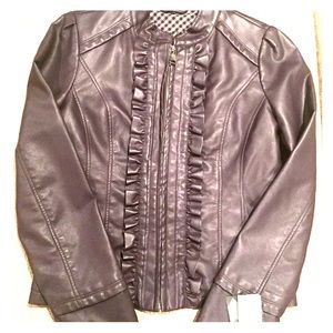 Steve Madden Ruffled Moto Jacket, NWT