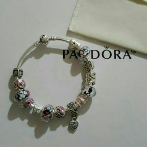 Bead charm bracelet lot