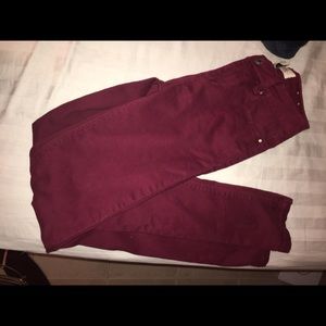 Burgundy Miami Mid-rise jegging