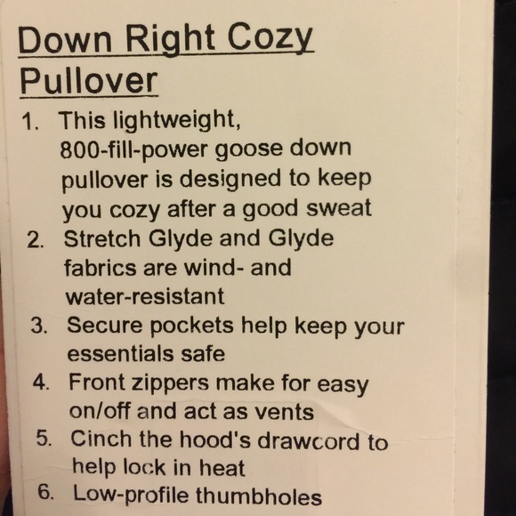 New Lululemon black down pullover - Picture 3 of 4