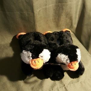 Fuzzy Penguin Slippers