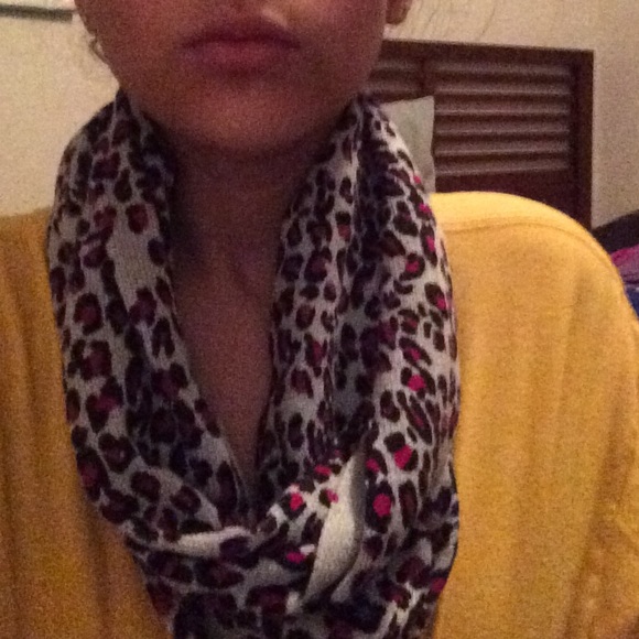 Purple cheetah Infiniti scarf