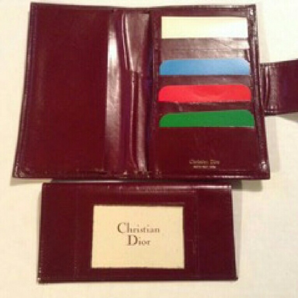 SOLD, SOLD CHRISTIAN DIOR Leather Merlot Colored Wallet. - Picture 2 of 3