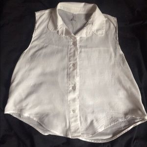 American Apparel Button Crop Top