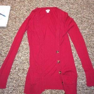 Red Targer boyfriend cardigan