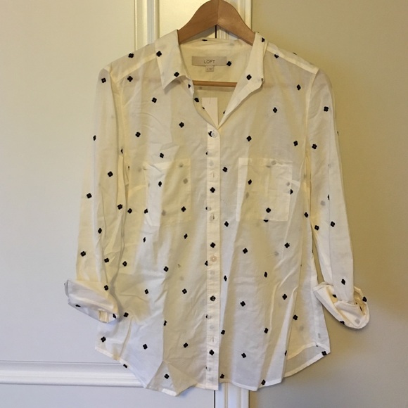 Loft white button down