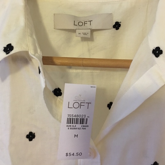 Loft white button down - Picture 2 of 3
