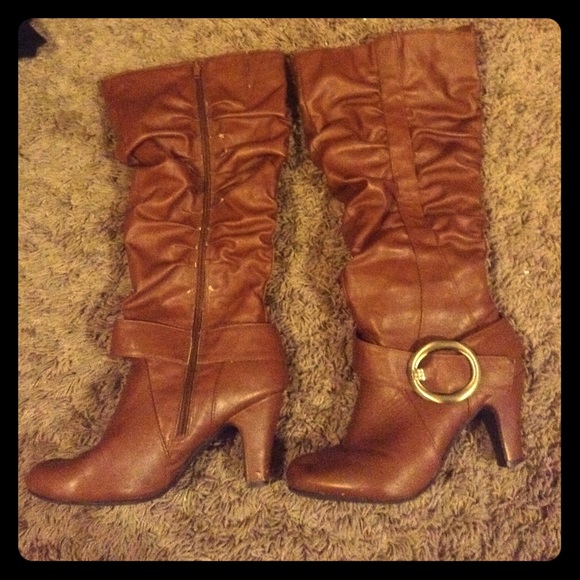 Tall brown boots
