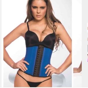 Waist trainer Leila short gym corset in PINK