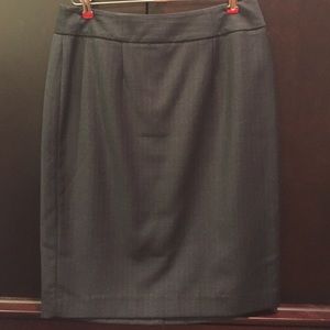 Grey & White Pin Stripe Calvin Klein Pencil Skirt