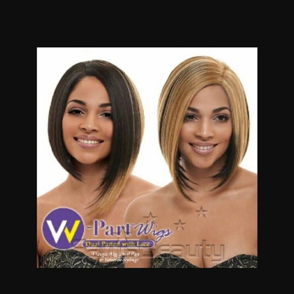Janet collection W Part bob synthetic wig 1B