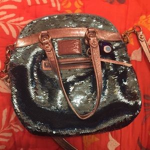 Coach sequin hobo bag