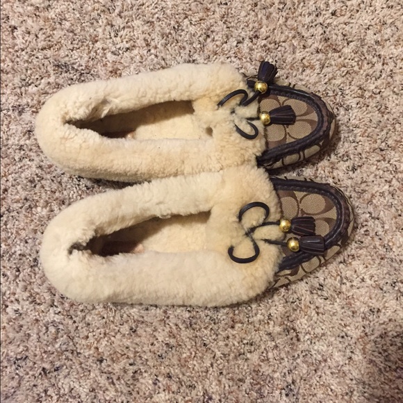 Coach slippers! Only worn inside!!
