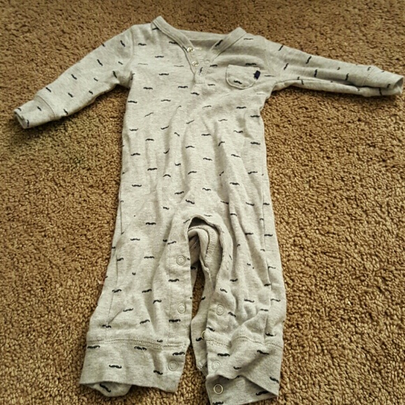 Baby boy button up pajamas /romper