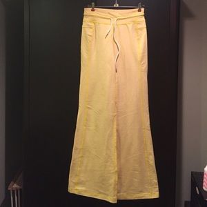 Yellow Wide Leg lululemon Lounge Pants