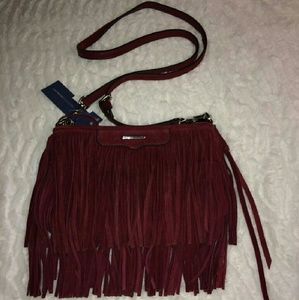 Rebecca Minkoff Finn Leather fringe clutch